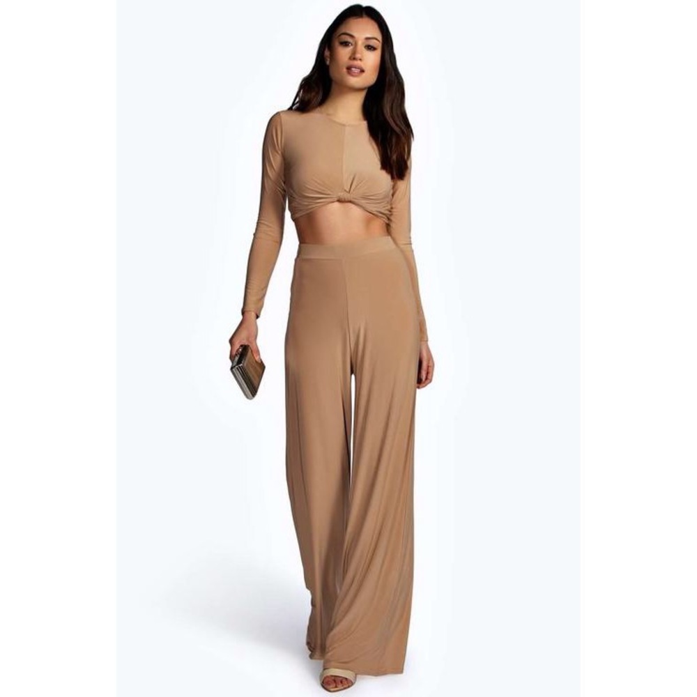 Slinky Top Knot Palazzo Co Ord Set